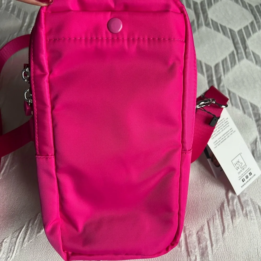IHKWIP Take a Sip Insulated Water Bottle Caddy Crossbody -color: ruby berry. NWT - Picture 10 of 14